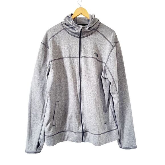 The North Face Heather Grey Canyonlands Full Zippered Hoodie Jacket - Picture 1 of 7